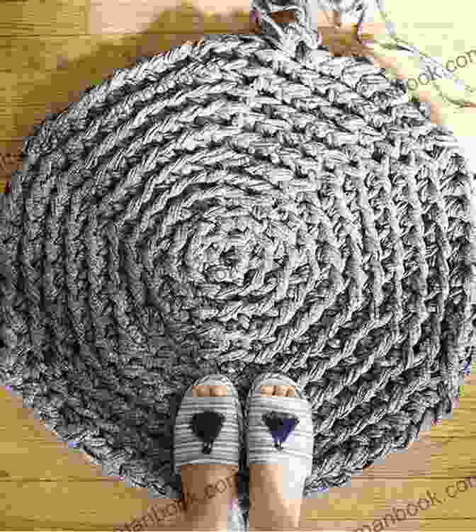 A Beautifully Crocheted Round Rug In A Vintage Style, With Intricate Patterns And A Fringe Border. Easy To Crochet Vintage Round Rug Crochet Pattern