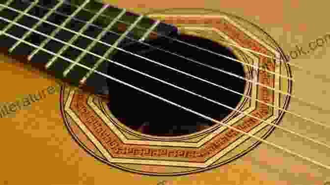 A Close Up Of A Classical Guitar With A Beautiful, Ornate Rosette Pattern. Latinitas For Solo Guitar