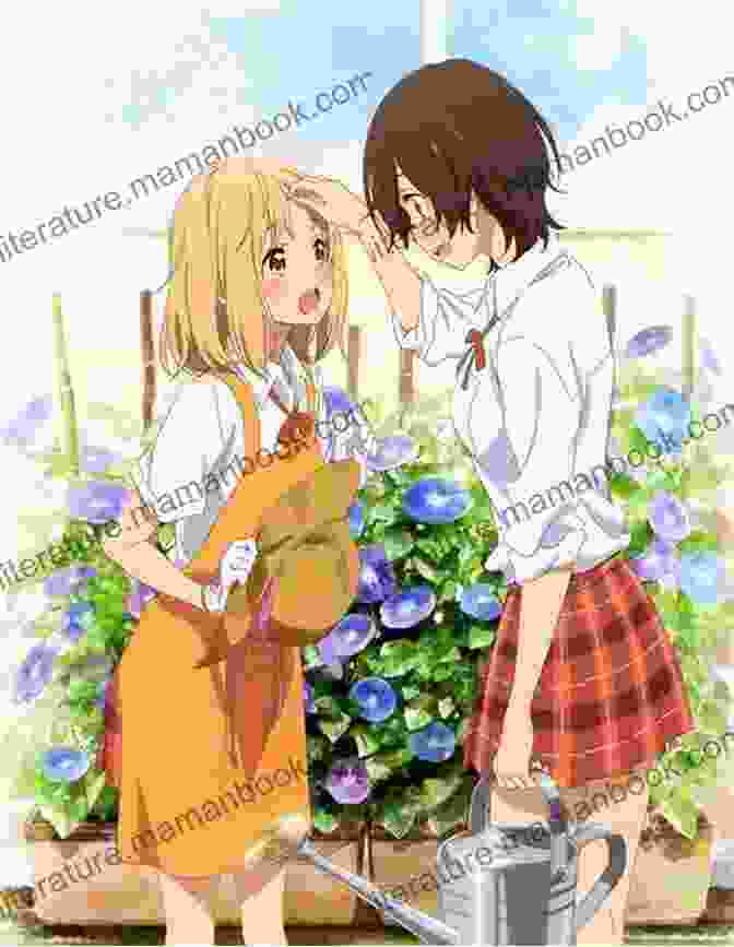 A Screenshot From The Kase San And Morning Glories Anime Featuring Yuna And Tsubaki Embracing Each Other In A Field Of Morning Glories. Lily Marble 2 (Yuri Manga) Good Summaries
