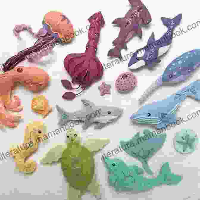 A Vibrant And Diverse Collection Of Felt Sea Creatures, Including Fish, Crabs, Seahorses, And Jellyfish Make Your Own Felt Shark (Felt Couture Sea Creatures 3)