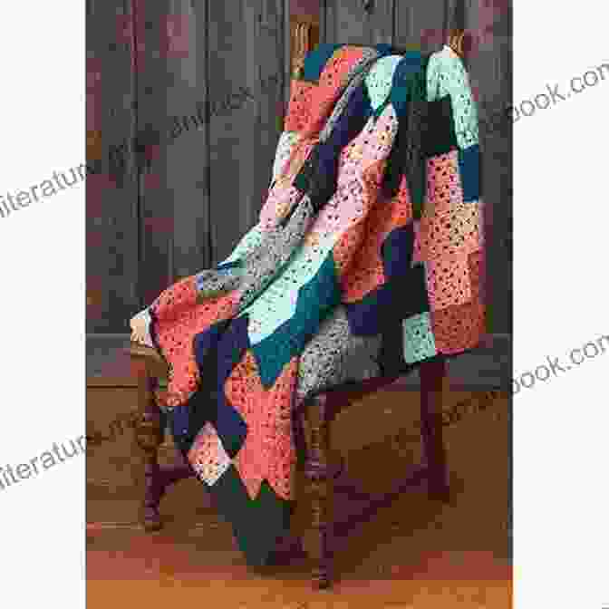 A Vintage Crocheted Afghan Draped Over A Chair In A Cozy Living Room. Town And Country Crochet Afghan Pattern A Vintage Crochet Afghan Pattern Made With A Variety Of Colors