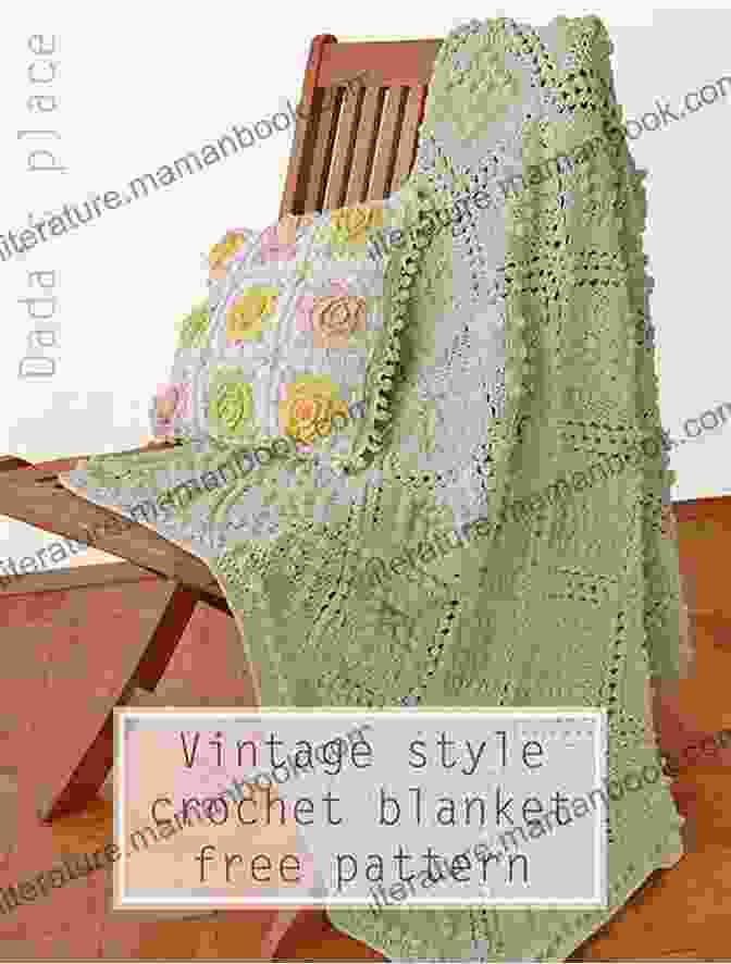 A Vintage Crocheted Afghan Folded On A Bed. Town And Country Crochet Afghan Pattern A Vintage Crochet Afghan Pattern Made With A Variety Of Colors