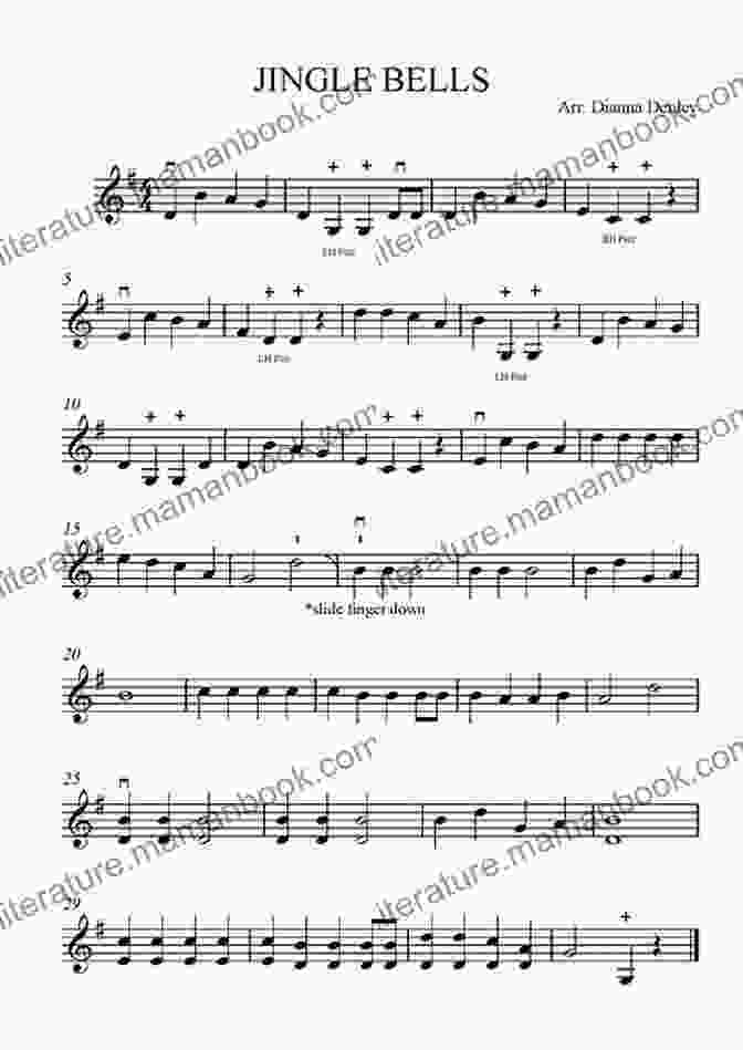 Jingle Bells Sheet Music Snippet For Violin Easy Violin Christmas Songs: 31 Favorites For Beginning And Intermediate Violinists