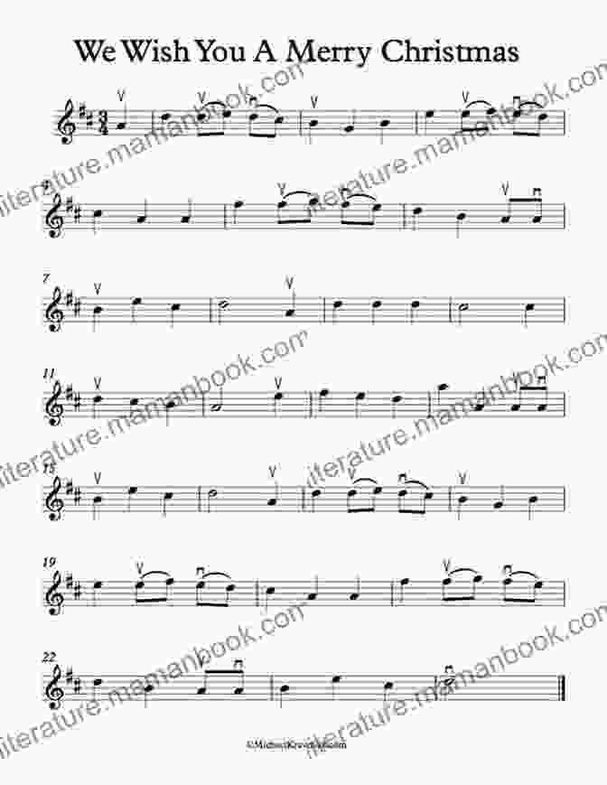 We Wish You A Merry Christmas Sheet Music Snippet For Violin Easy Violin Christmas Songs: 31 Favorites For Beginning And Intermediate Violinists