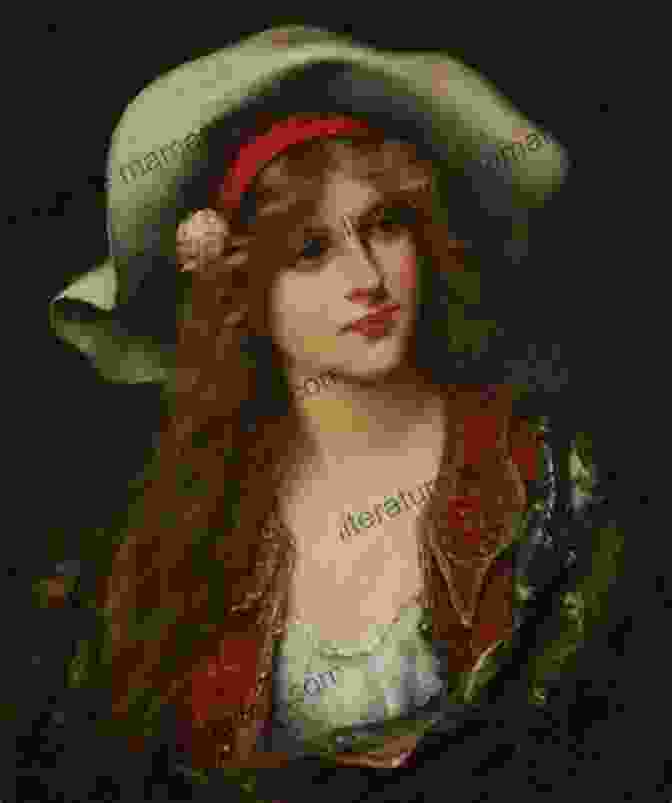 Young Beauty With Floppy Hat By Francois Martin Kavel, Depicting A Young Woman Wearing A Large Floppy Hat, Set Against A Soft, Ethereal Background. Counted Cross Stitch Pattern: Young Beauty With Floppy Hat By Francois Martin Kavel: 19th Century Victorian Ladies